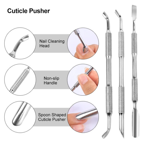 Cuticle pusher (flat for gel remover)