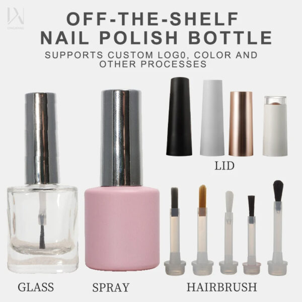 Empty polish bottles