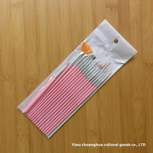 Nail art brushes (detailing, liner, fan)